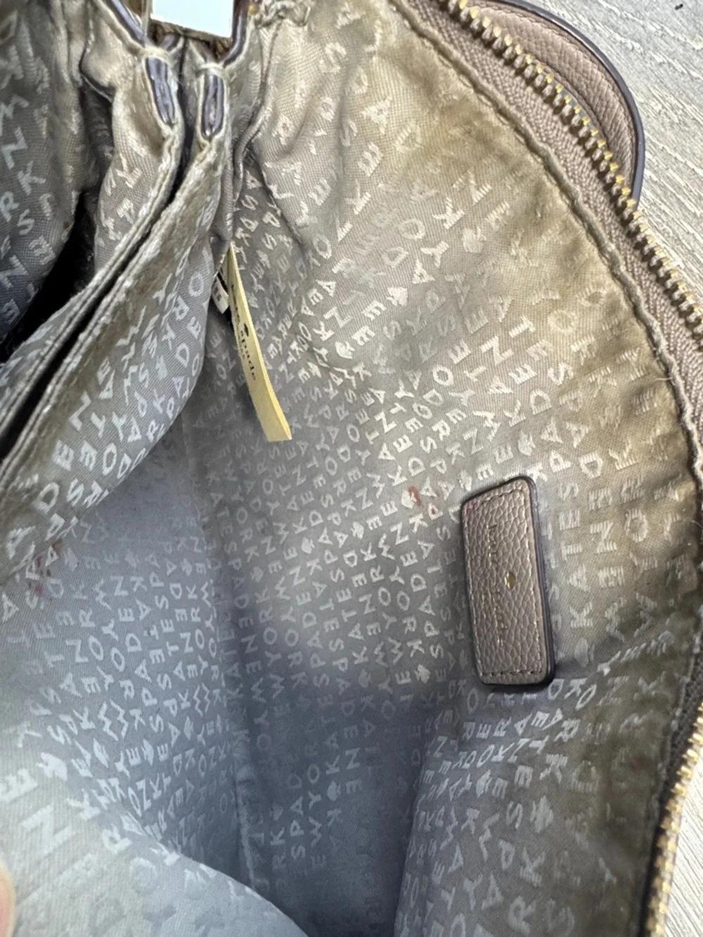 kate spade Pebbled Leather Crossbody - Taupe Gray